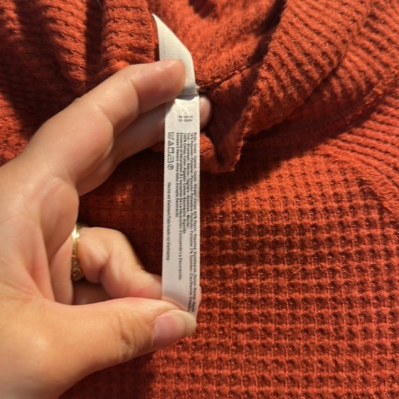 NWT! Free People All You Want Rust Orange Mock Neck Waffle Bodysuit L - Picture 9 of 10